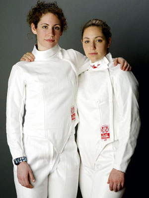 There is a chance that sisters Sada (left) and Emily Jacobson will face each other in fencing competition at the Olympics.
